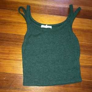 green tank top
